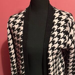 Express Black and Pink Knit Cardigan